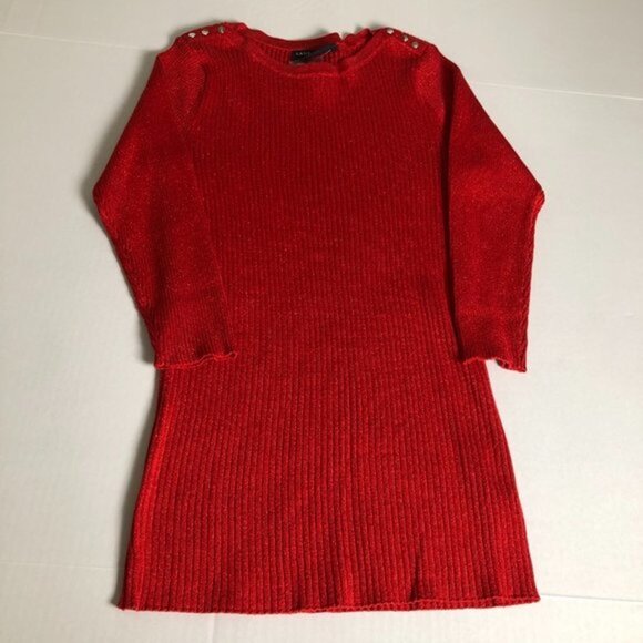 Lane Byrant Red sparkly sweeter with Small silver button on the shoulders 14/16 - Picture 2 of 7